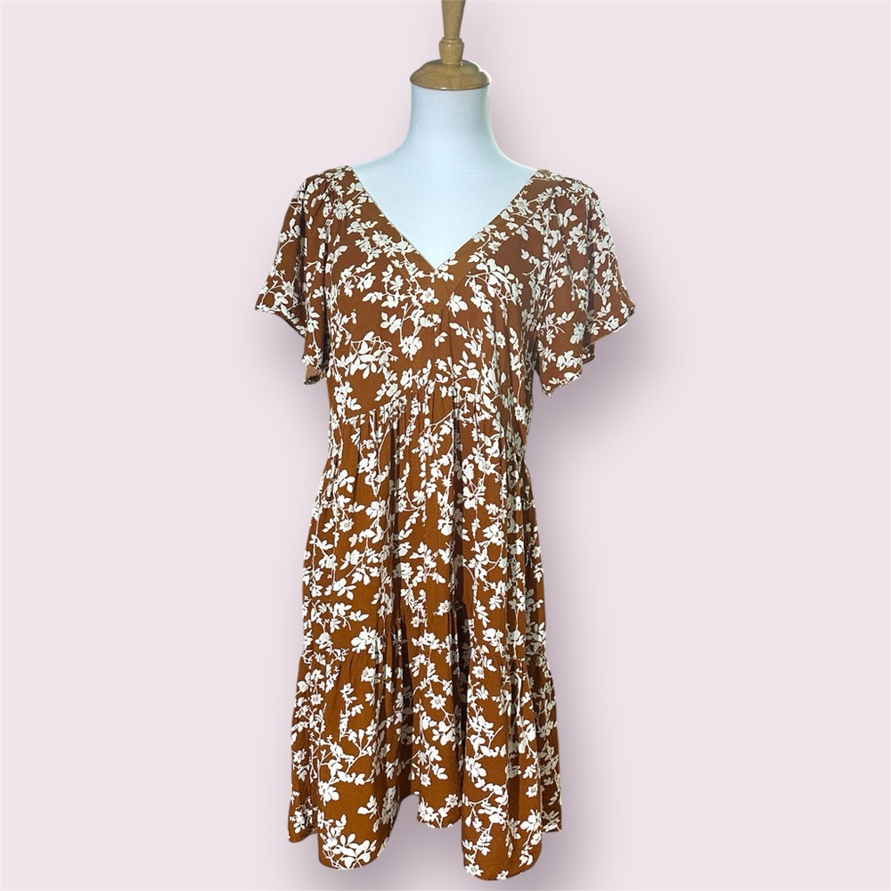 Old Navy Brown Floral Sundress